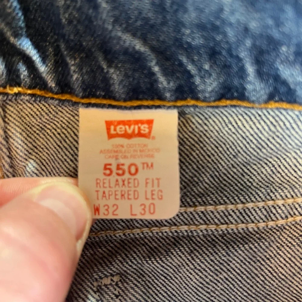 Levi Strauss 550 Orange Tab men's Relaxed Fit Tapered Leg‎ Blue Denim W32 L30